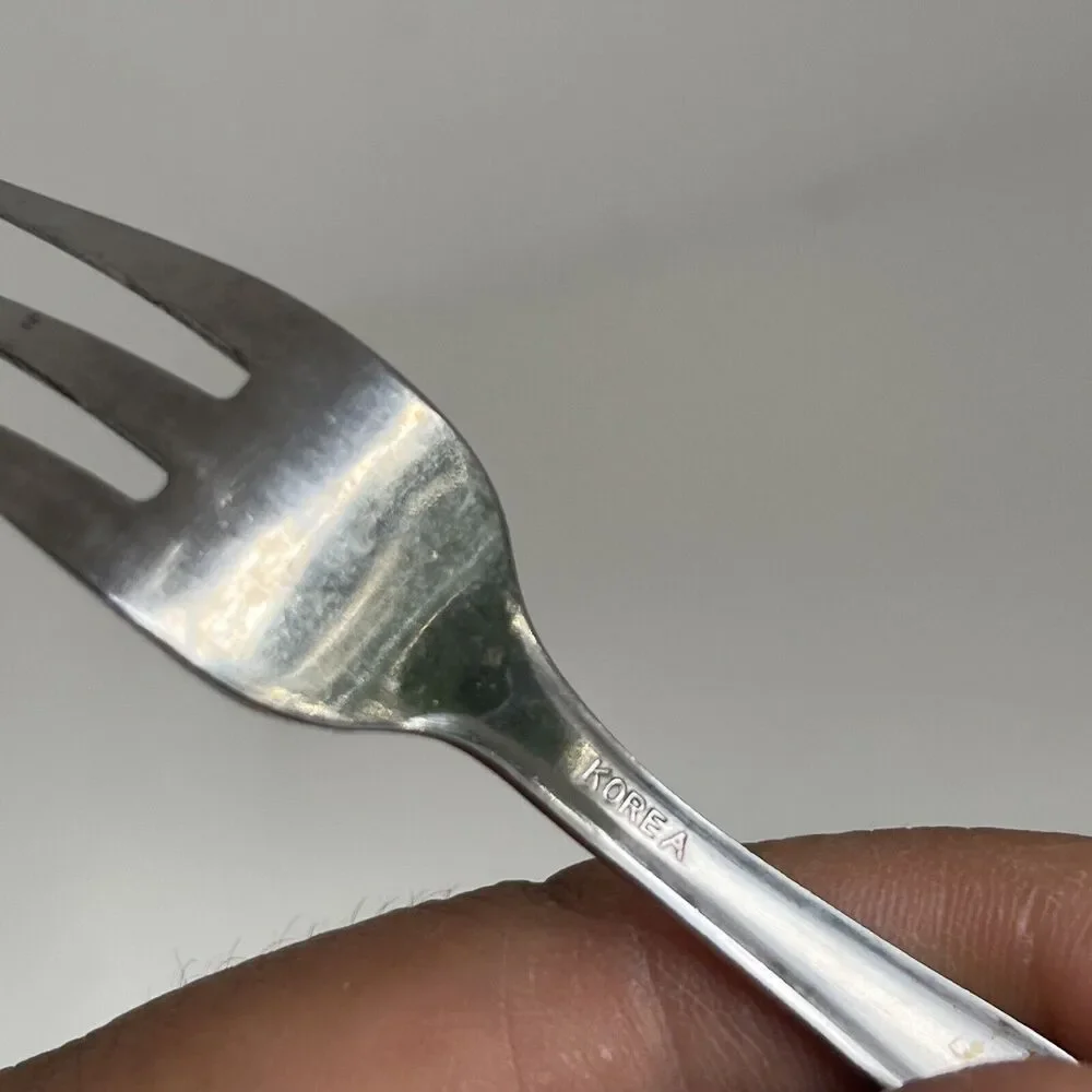 Vintage IIC Imperial stainless Cocktail Fork Young Rose set of 5